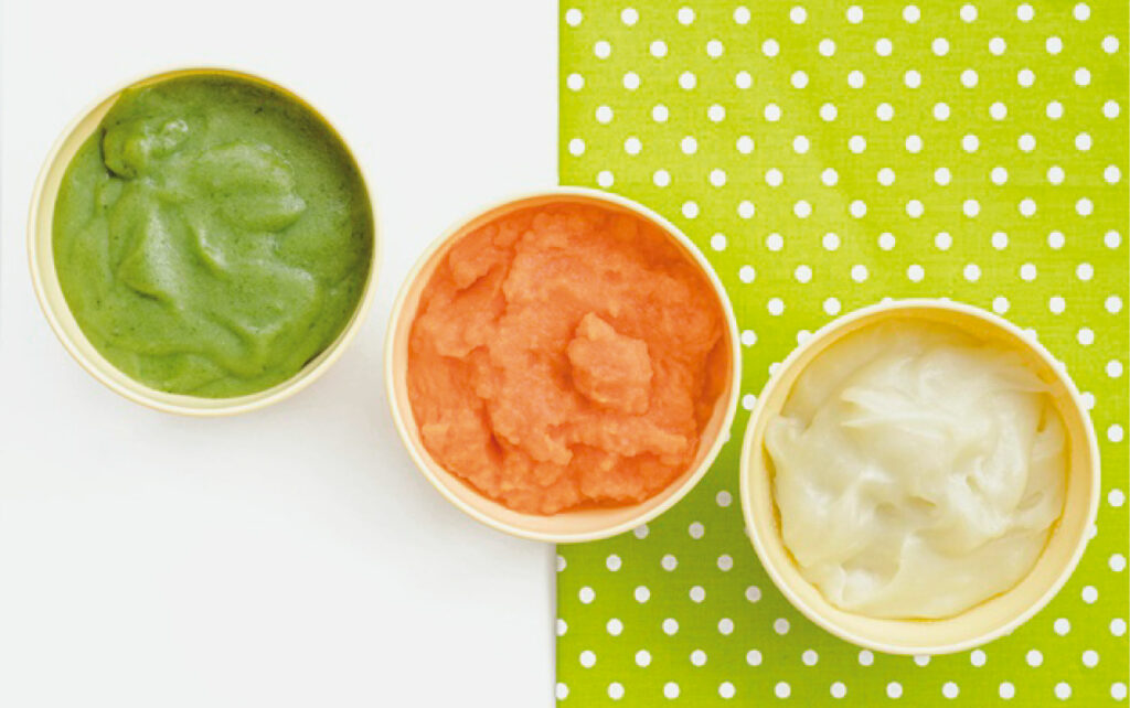 Puré de bebé: comida de transición hasta introducir los primeros sólidos.